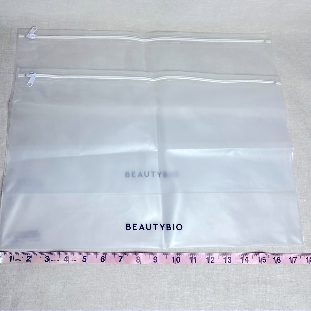 Beauty Bio Clear Storage Bags - Set of 2